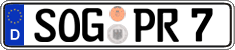 German license plate, Regular plates