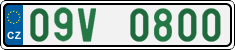 License plate of the Czech Republic, Oldtimers (2001)