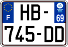 French license plate, SIV (ordinary)