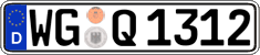 German license plate, Regular plates