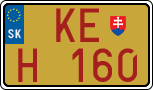 License plate of Slovakia, Oldtimers