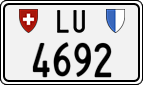 License plate of Switzerland, Cars