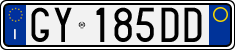 License plate of Italy, Cars (1994 year series)