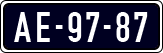 License plate of the Netherlands, Imported oldtimers (cars)
