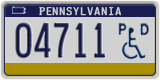 Pennsylvania, Vehicles for disabled persons