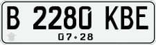 License plate of Indonesia, Regular plates
