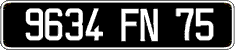 French license plate, FNI