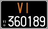License plate of Italy, Cars (1927 year series)