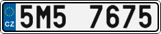 License plate of the Czech Republic, Cars (2001)