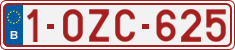 License plate of Belgium, Regular plates (2010)