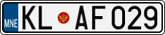 License plate of Montenegro, Cars