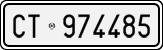 License plate of Italy, Cars (1927 year series)