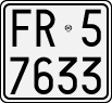 License plate of Italy, Motorcycles (1927 year series)