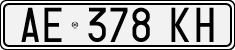 License plate of Italy, Cars (1994 year series)