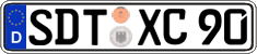 German license plate, Regular plates