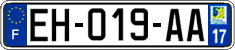 French license plate, SIV (ordinary)