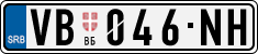License plate of Serbia, Cars