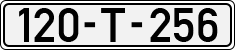 License plate of Bosnia and Herzegovina, 1998 year system