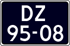 License plate of the Netherlands, Imported oldtimers (cars)