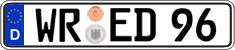 German license plate, Regular plates