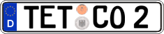 German license plate, Regular plates