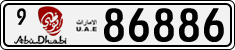 License plate of the UAE, Abu Dhabi, Cars