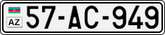 License plate of Azerbaijan, Cars