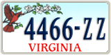 Virginia, Specialty plates (1234-AB)