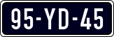 License plate of the Netherlands, Imported oldtimers (cars)