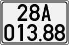 License plate of Vietnam, Cars