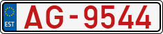 License plate of Estonia, Transit plates