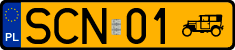License plates of Poland, Oldtimers