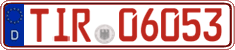 German license plate, Red license plates