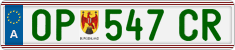 License plate of Austria, Regular plates