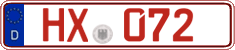 German license plate, Red license plates