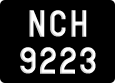 License plate of Malaysia, A(BC) 1(234)