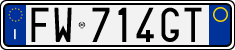 License plate of Italy, Cars (1994 year series)
