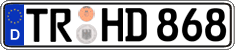 German license plate, Regular plates