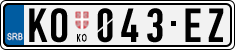 License plate of Serbia, Cars