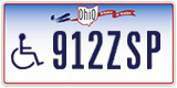 Ohio, Vehicles for disabled persons (123ABC)