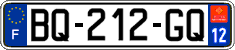 French license plate, SIV (ordinary)