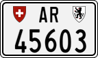 License plate of Switzerland, Cars