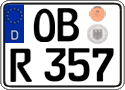 German license plate, Regular plates