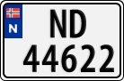 License plate of Norway, Cars