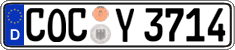 German license plate, Regular plates