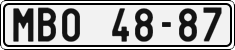 License plate of the Czech Republic, Cars (1960)