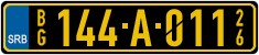 License plate of Serbia, Diplomatic