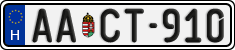 license plates of Hungary, Regular plates (2022)