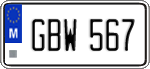 License plate of Malta, Regular plates (ABC 123)