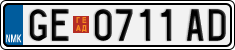 License plate of North Macedonia, Regular plates (2012)